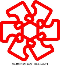 illustration vector graphic of red mandala concept design