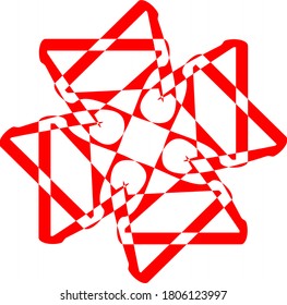 illustration vector graphic of red mandala concept design