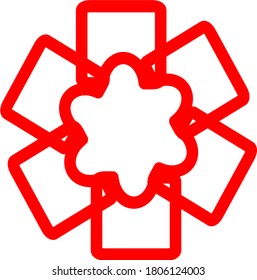 illustration vector graphic of red mandala concept design