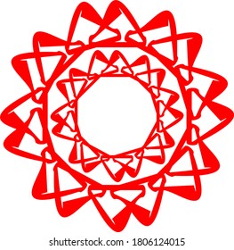 illustration vector graphic of red mandala concept design