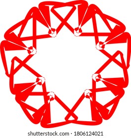 illustration vector graphic of red mandala concept design