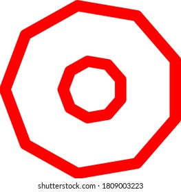 ilustración vectorial gráfico del diseño de concepto de mandala roja