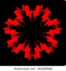 illustration vector graphic of red mandala clone pattern shape icon concept design