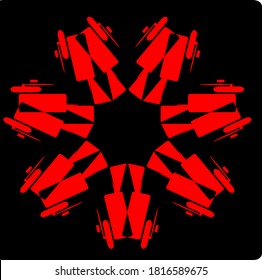 illustration vector graphic of red mandala clone pattern shape icon concept design