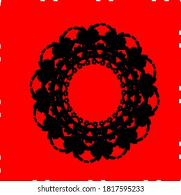 illustration vector graphic of red mandala clone pattern geometric shape icon concept design