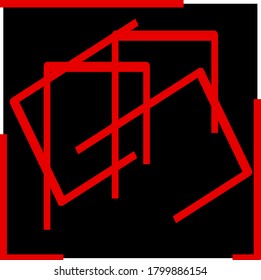 illustration vector graphic of red rectangle shape