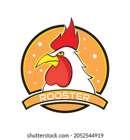 illustration vector graphic of red rooster, perfect for logo, chicken, food, fried chicken, animal, etc 