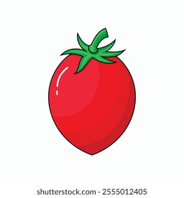 illustration vector graphic of red tomato. suitable for product design, packaging, design elements, etc