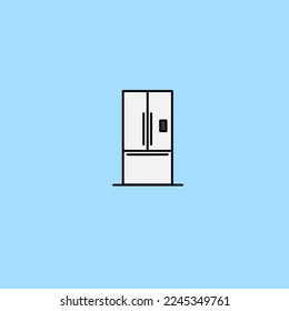 illustration vector graphic of refrigerator  perfect for logos, icons, designs, posters, flyers,and advertising 