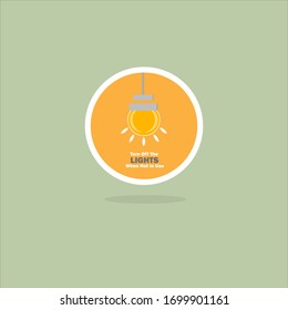 illustration vector graphic of reminding to turn off the lights when not in use.
good for making stickers to remind someone to save more electricity
perfect for use in companies or at home and others