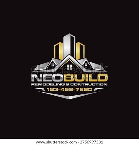 Illustration vector graphic of remodeling and construction, home repair and Building renovation logo design template	
