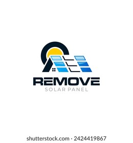 Ilustración gráfico vectorial de paneles solares de energía renovable plantilla de diseño de logotipo