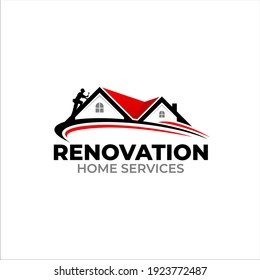 Illustration vector graphic of renovation, home repair, and building concept logo design template