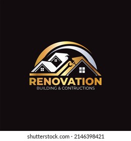 Illustration vector graphic of renovation, home repair, and building concept logo design template