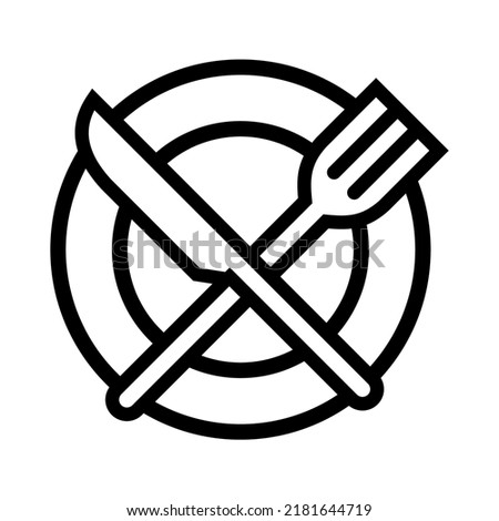 Illustration Vector Graphic of restaurant plate, cuttlery food icon