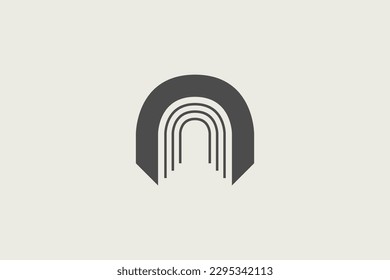 Illustration vector graphic of retro tunnel. Good for logo