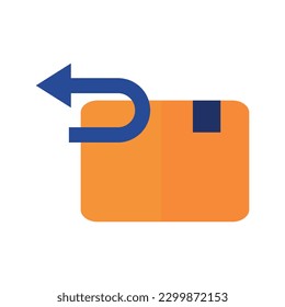 	
Illustration vector graphic of reture package logistics icon with color symbol. good for business logistic or delivery, concept for mobile app, Web, UI design.