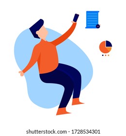 illustration vector graphic reviews documents for work