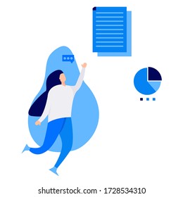 illustration vector graphic reviews documents for work