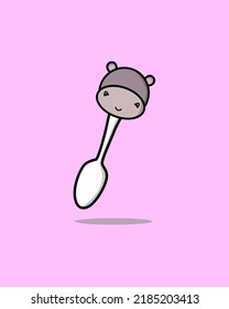 Illustration vector graphic of Rhino Spoon, Good for girl shirt design