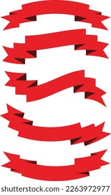 illustration vector graphic of ribbon banner, perfect for logo design, animation design, carton, anime, people, faces, etc.