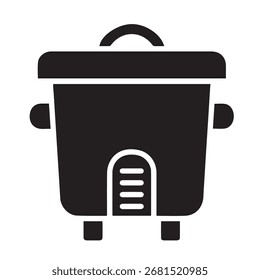 Illustration vector graphic of Rice cooker glyph icon