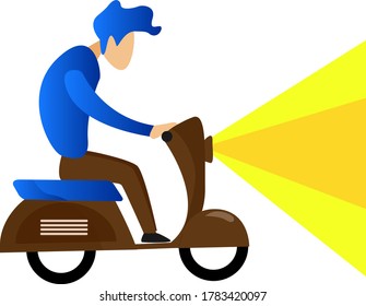 Illustration vector graphic of riding a motorcycle. Perfect for banner, flyer, banner,etc.