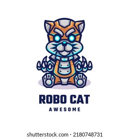 Illustration, Vektorgrafik von Robo Cat, gut für Logo-Design