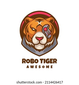Illustration vector graphic of Robo Tiger, good for logo design
