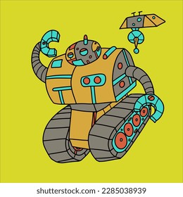 illustration vector graphic robot character