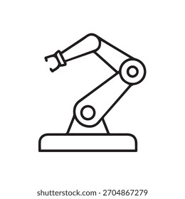 Illustration vector graphic of Robotic Arm Line Icon