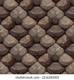 illustration vector graphic of rock tile seamless pattern good for background element