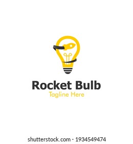 Illustration Vector Graphic of Rocket Bulb Logo. Perfect to use for Technology Company