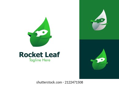 Illustration Vector Graphic of Rocket Leaf Logo. Perfect to use for Technology Company