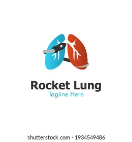 Illustration Vector Graphic of Rocket Lung Logo. Perfect to use for Technology Company