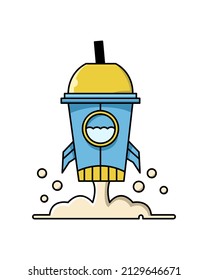 Illustration vector graphic of Rocket Milkshake