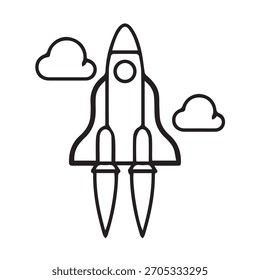 Ilustración Vector gráfico de Rocket Ship Icon