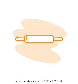 Illustration Vector graphic of rolling pin icon. Fit for bakery, cooking, kitchen utensil etc.