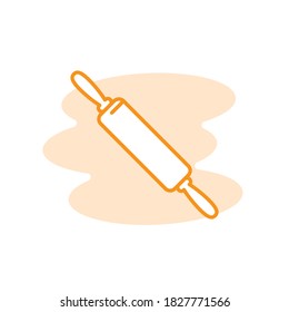 Illustration Vector graphic of rolling pin icon. Fit for bakery, cooking, kitchen utensil etc.