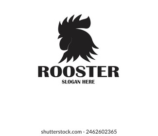 Illustration vector graphic of rooster icon. Rooster logo. Color black and white. Tribal image of a rooster. Simple flat image