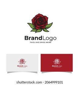 illustration vector graphic of rose flower logo design vector