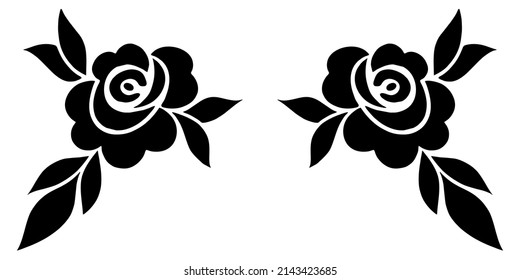 Gráfico vectorial de Icono de rosa.