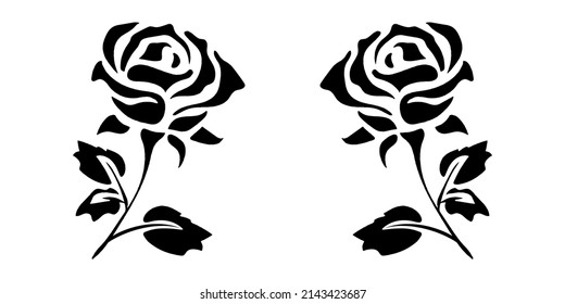 Gráfico vectorial de Icono de rosa.