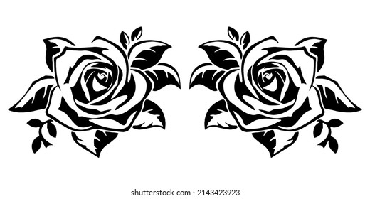 Gráfico vectorial de Icono de rosa.