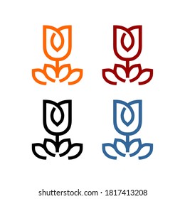illustration vector graphic of rose logo or icon