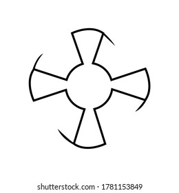 ilustración vectorial gráfico del icono del ventilador Rotating Good for your icon u otro
