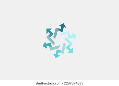 Illustration vector graphic of round arrow technology