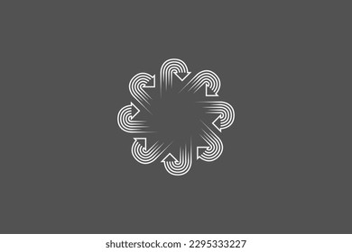 Illustration vector graphic of round arrow move geometric. Good for symbol or logo
