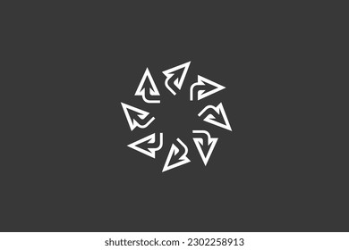 Illustration vector graphic of round arrow move. Good for logo