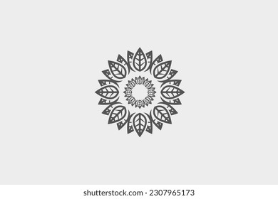 Illustration vector graphic of round geometric leaves. Good for logo or decoration